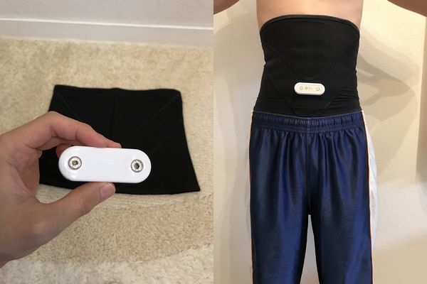 VアップシェイパーEMSを着けた画像