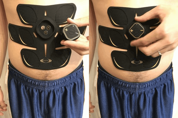 3D Shaperをお腹につけている写真