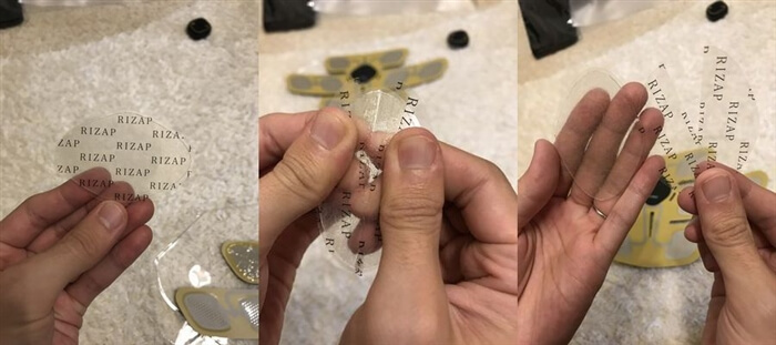 3D Shaperのジェルシートを張り付ける手順紹介の写真